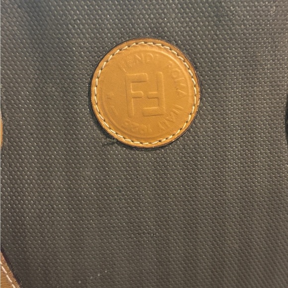 Fendi Vintage Pequín Striped Canvas & Leather Dome Satchel Crossbody Bag - Picture 2 of 14